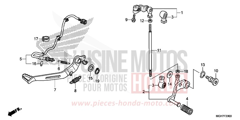PEDALE de VFR1200X "Crosstourer" Méca DEGITAL SILVER METALLIC (NHA30B) 2015